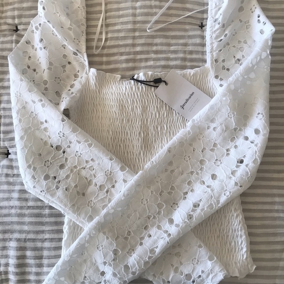 NWT ASOS White Square Neck Top - Picture 5 of 6